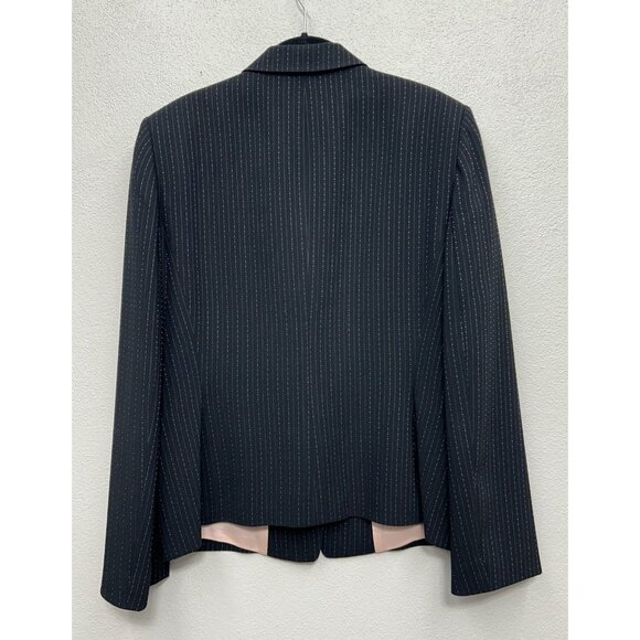 Tahari 2-piece Blazer Skirt Set Women’s 12 Black Pink Stripe Office Career - Picture 3 of 12